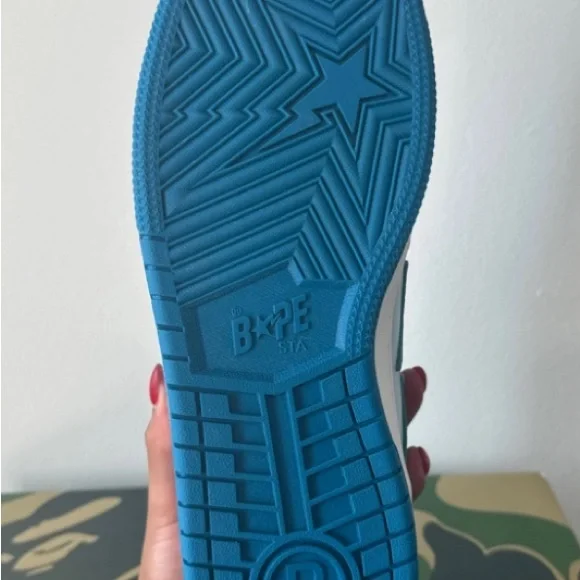 Bape Blue and White Sneakers